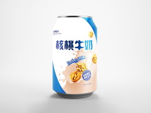 核桃牛奶包装设计易拉罐包装图片 模板下载 饮品 酒等包装图大全 食品包装编号 18907554